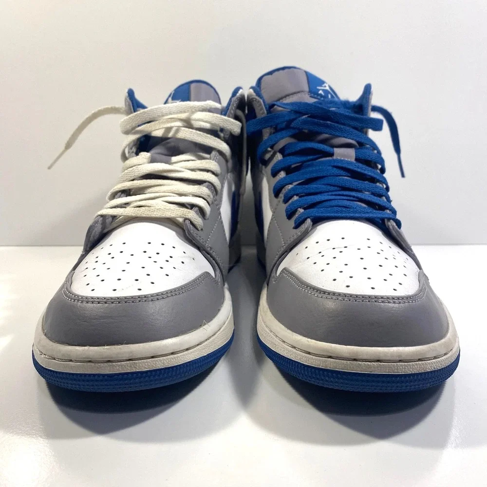 Nike Mens  Size 11 Air Jordan 1 Mid Cement True Blue Mid Top DQ8426-014